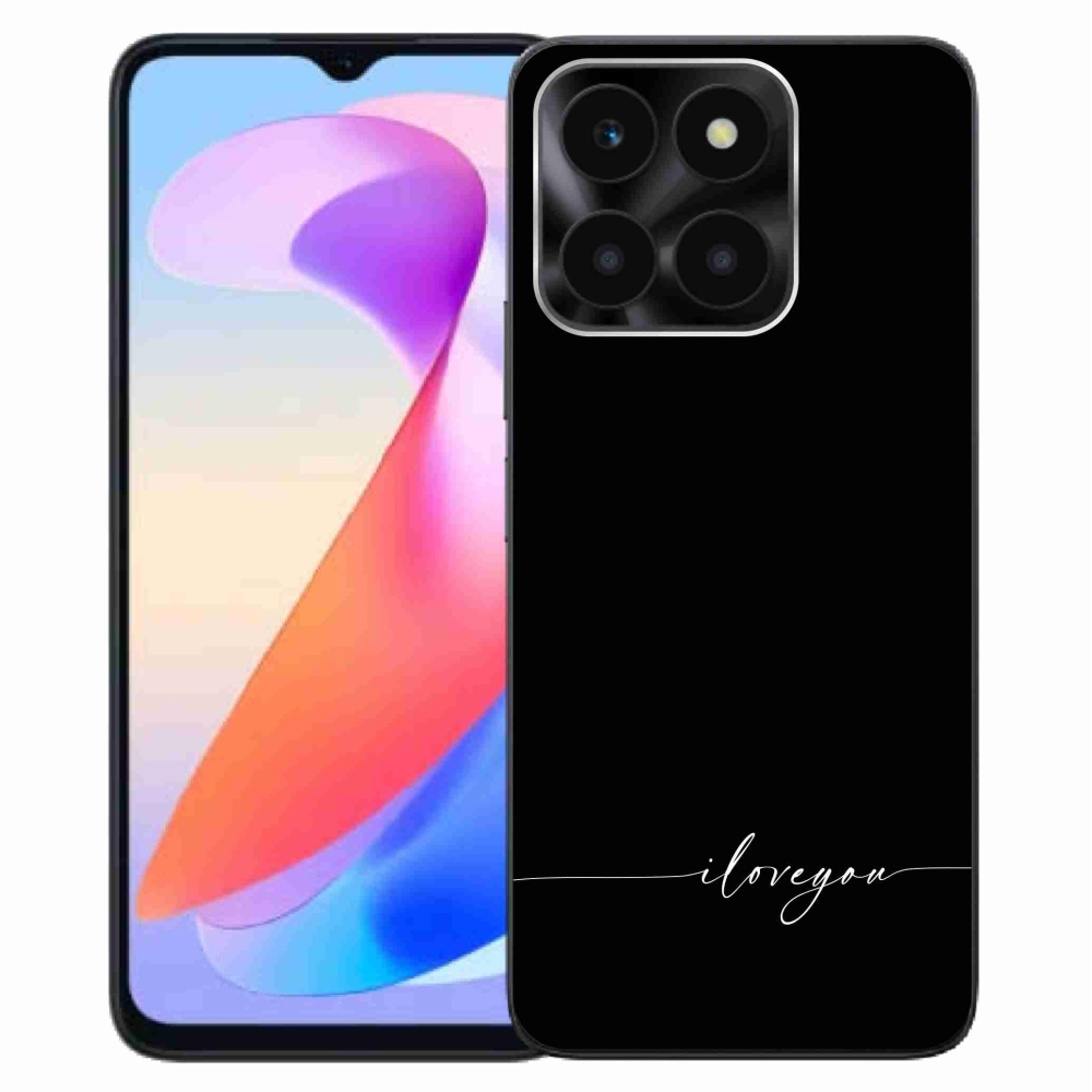 Gélový kryt mmCase na Honor X6a - I love you čierne pozadie