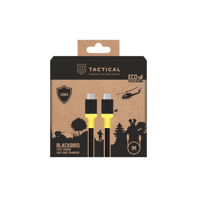 Tactical Blackbird Kábel USB4 1m Black/Yellow