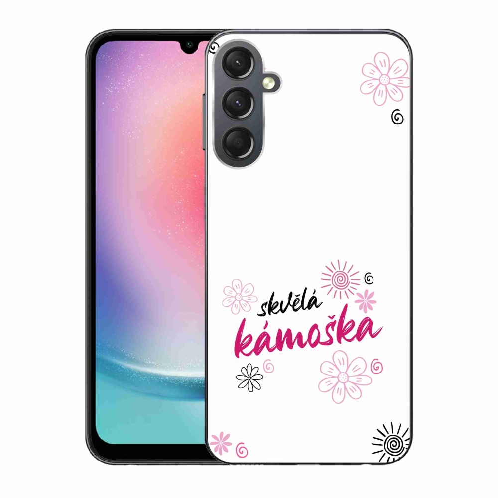 Gélový kryt mmCase na Samsung Galaxy A24 - skvelá kamoška biele pozadie