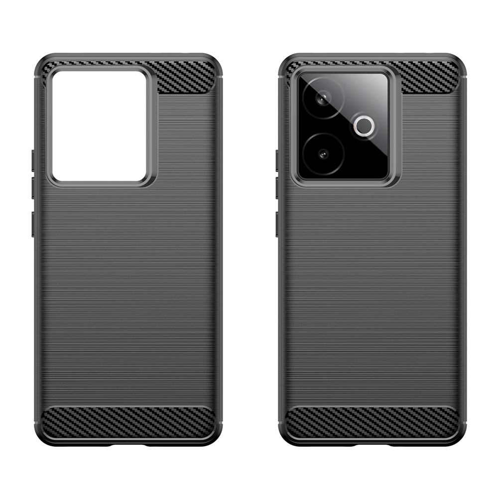 Carbon odolný gélový obal na Realme GT 7 5G/GT 7T 5G - čierny