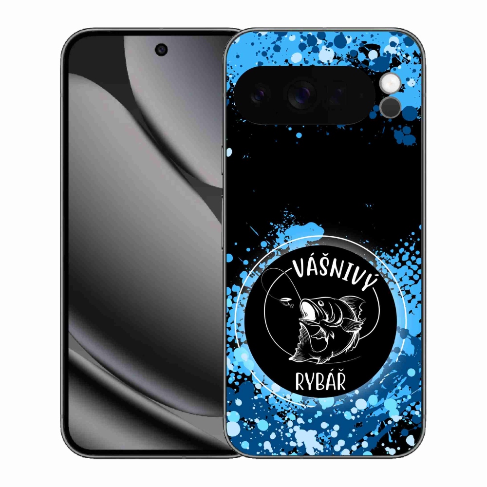 Gélový kryt mmCase na Google Pixel 10 Pro XL - vášnivý rybár čierne pozadie