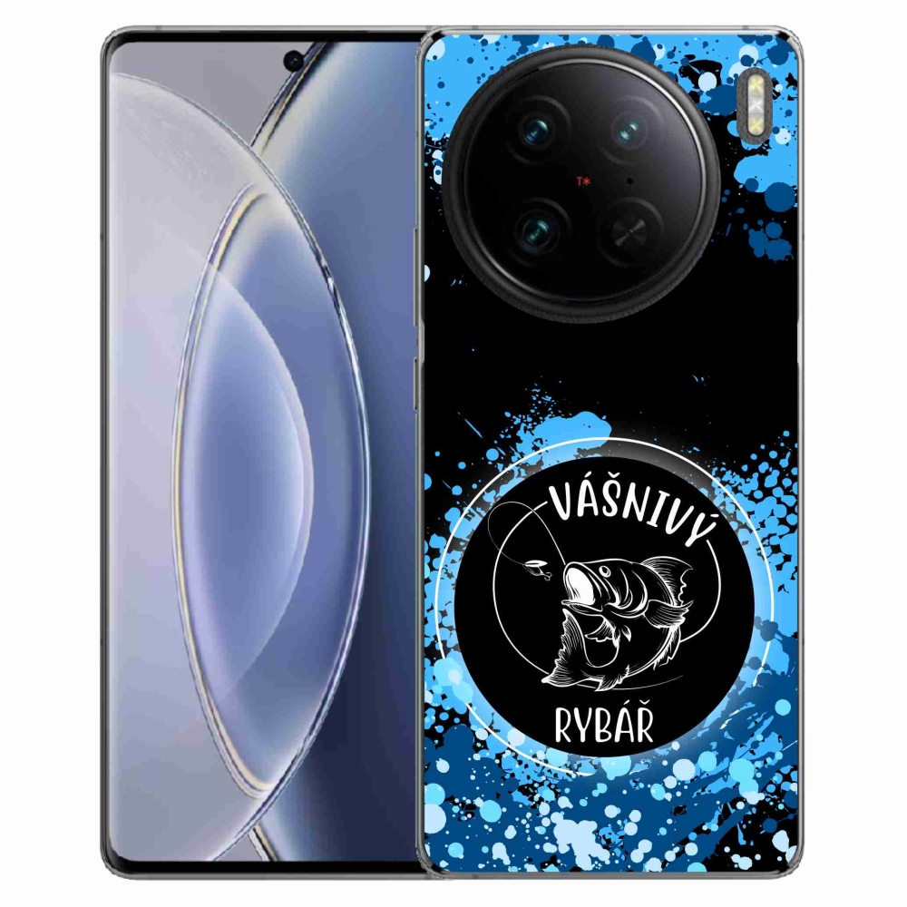 Gélový kryt mmCase na Vivo X90 Pro - vášnivý rybár čierne pozadie