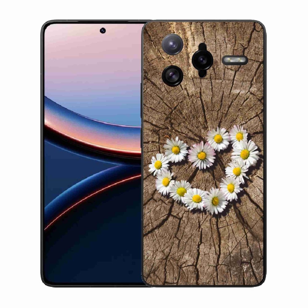 Gélový kryt mmCase na Xiaomi Poco F7 Ultra - srdce z margaréty