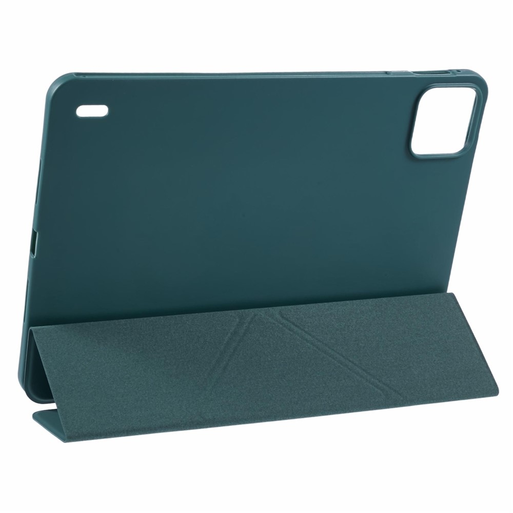 Origamis chytré polohovacie puzdro na tablet Xiaomi Pad 8/8 Pro/7/7 Pro - tmavozelené