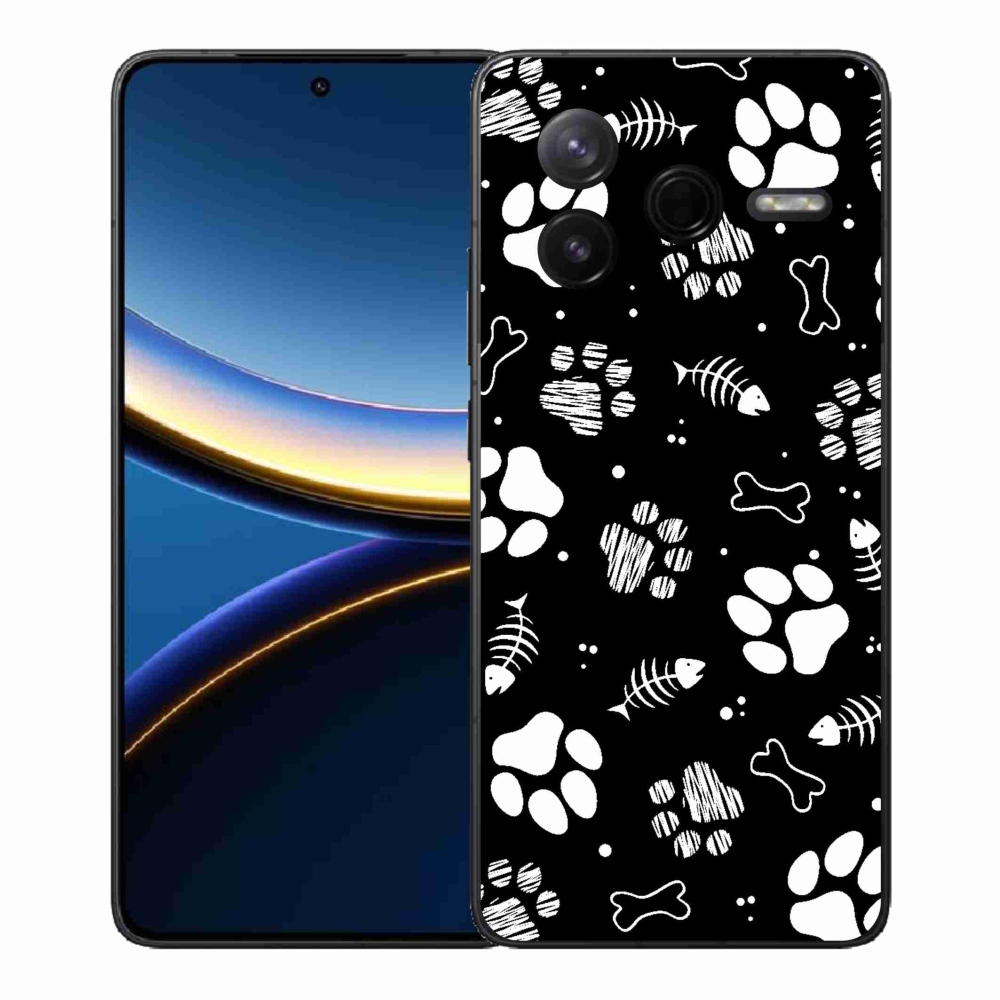 Gélový kryt mmCase na Xiaomi Poco F7 Pro - psie labky