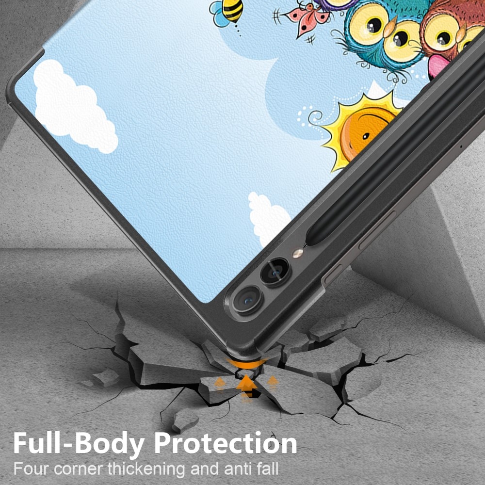 Print chytré zatváracie púzdro na Samsung Galaxy Tab S9 FE+ - zvieratká