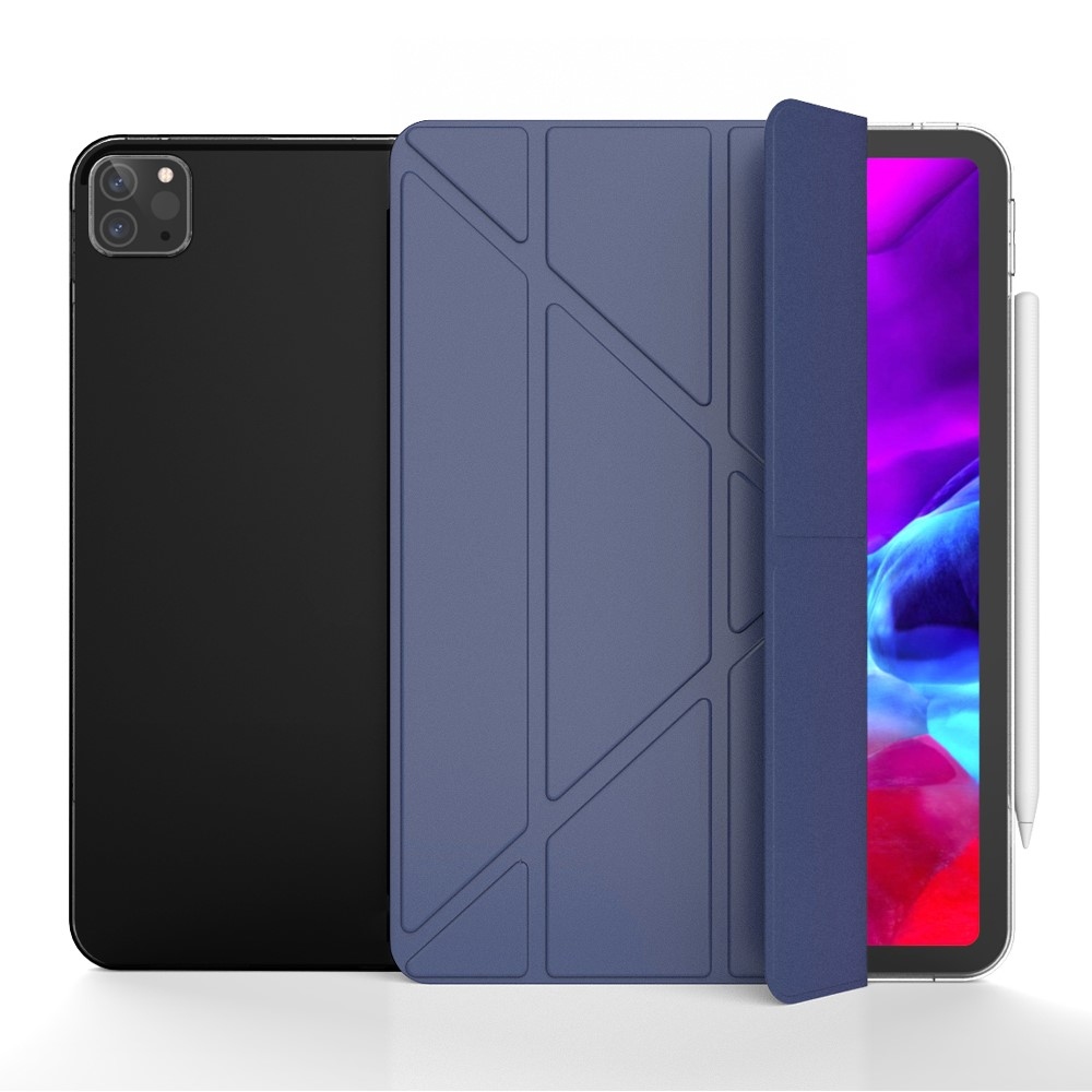Origami chytré polohovacie puzdro na tablet iPad Air 13 (2024)/(2025) - tmavomodré