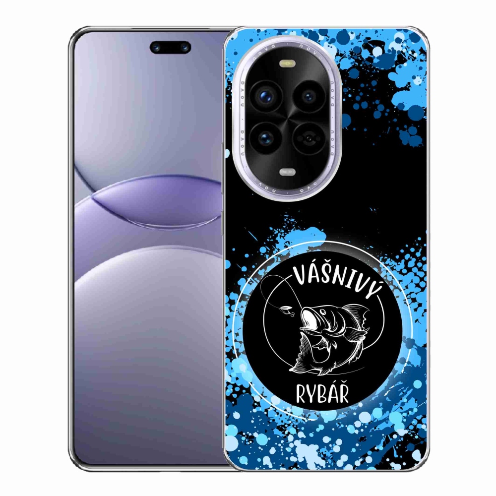 Gélový kryt mmCase na Huawei Nova 13 Pro 5G - vášnivý rybár čierne pozadie
