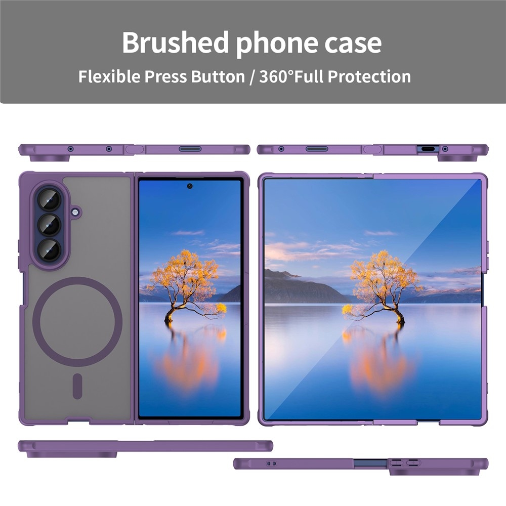 Case matný gélový obal s MagSafe na Samsung Galaxy Z Fold7 5G - fialový