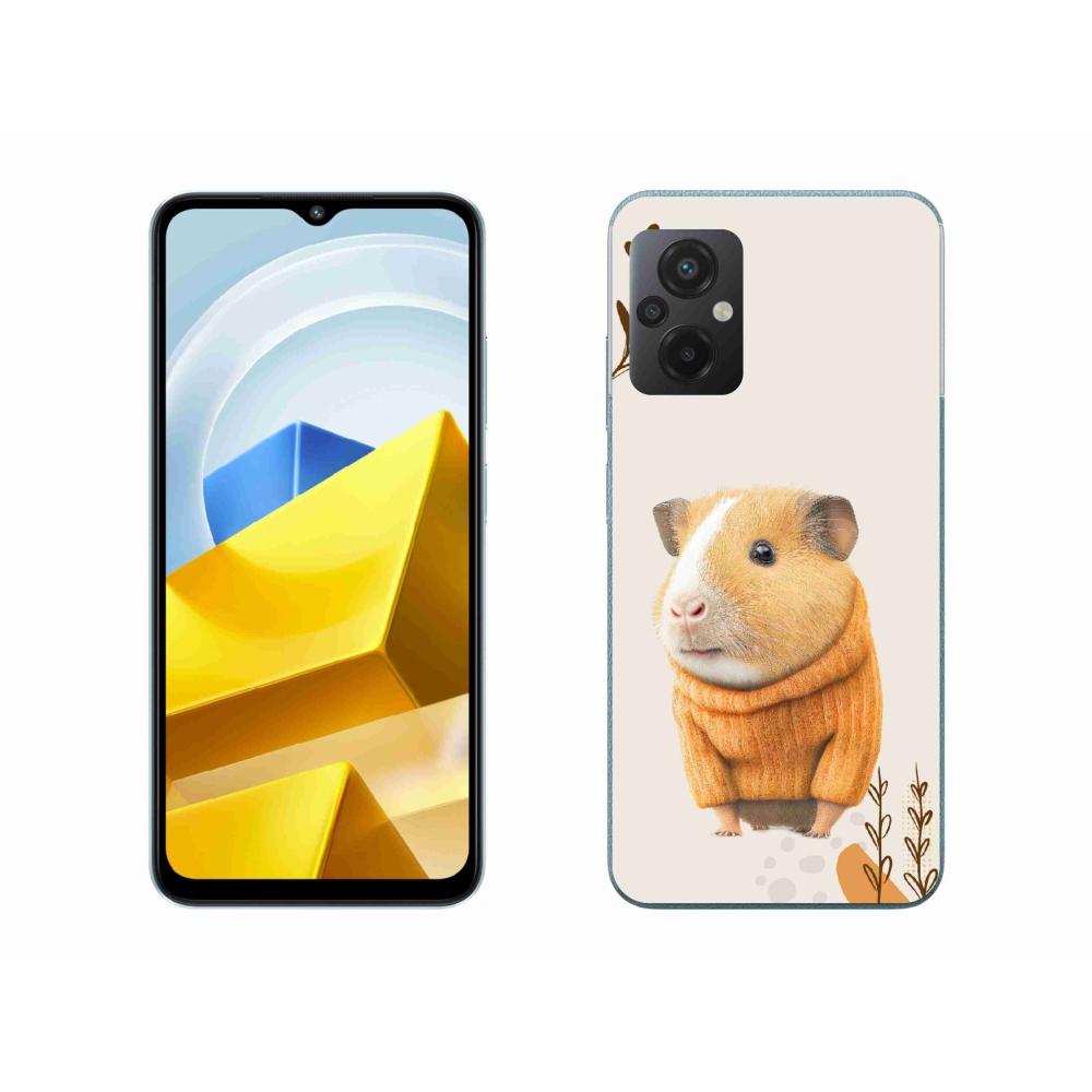 Gélový kryt mmCase na Xiaomi Poco M5 4G - morča vo svetri