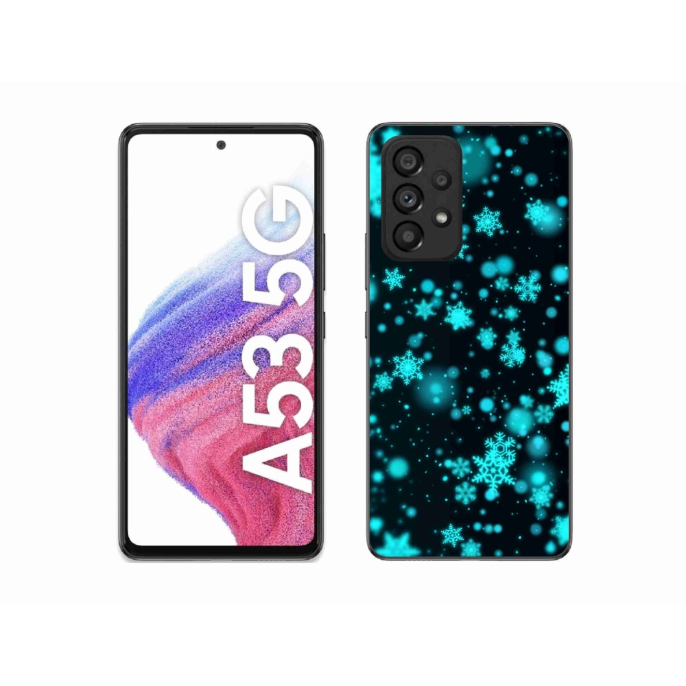 Gélový kryt mmCase na Samsung Galaxy A53 5G - snehové vločky 1