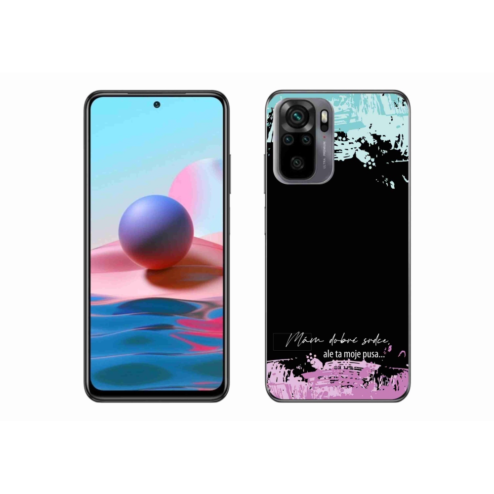 Gélový kryt mmCase na Xiaomi Redmi Note 10S - vtipný text 3 čierne pozadie