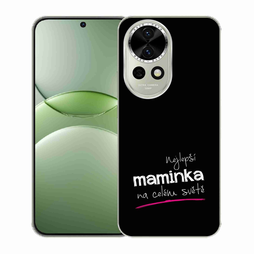 Gélový kryt mmCase na Huawei Nova 13 5G - najlepšia mamička 4 čierne pozadie