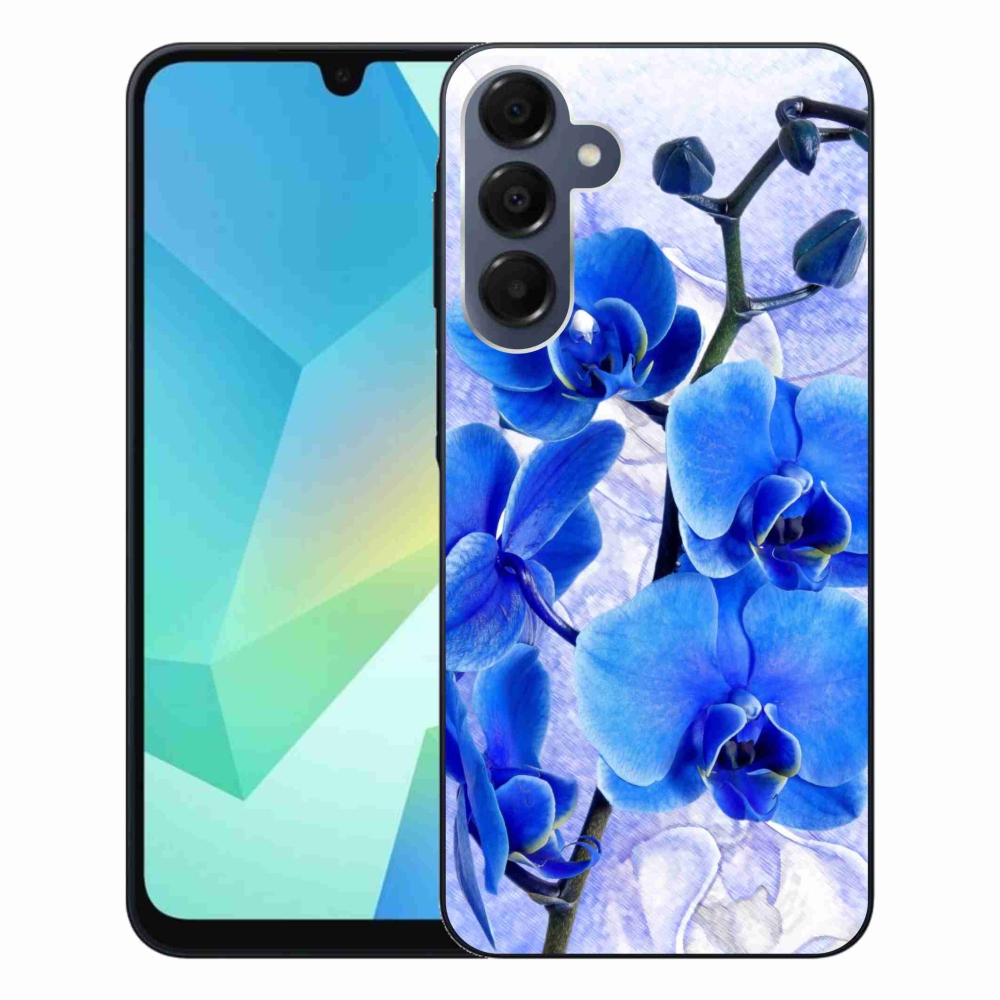 Gélový kryt mmCase na Samsung Galaxy A16 4G/5G - modré kvety