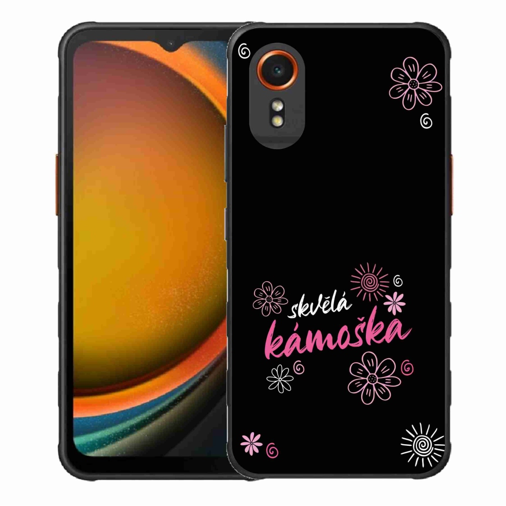 Gélový kryt mmCase na Samsung Galaxy Xcover 7 - skvelá kamoška čierne pozadie