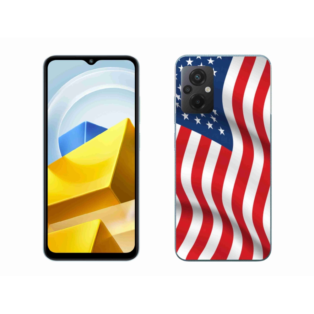 Gélový kryt mmCase na mobil Xiaomi Poco M5 4G - USA vlajka