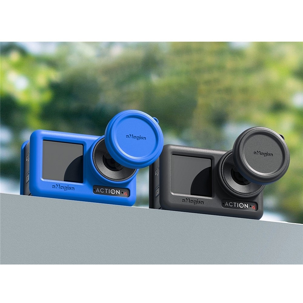 AMAGISN silikónový ochranný obal pre DJI Osmo Action 4 a Action 3 - čierny