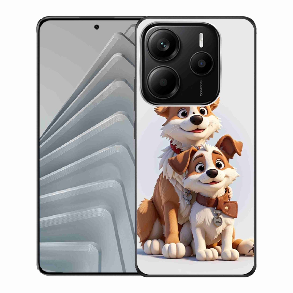 Gélový kryt mmCase na Xiaomi Redmi Note 14 5G - kreslenie psi