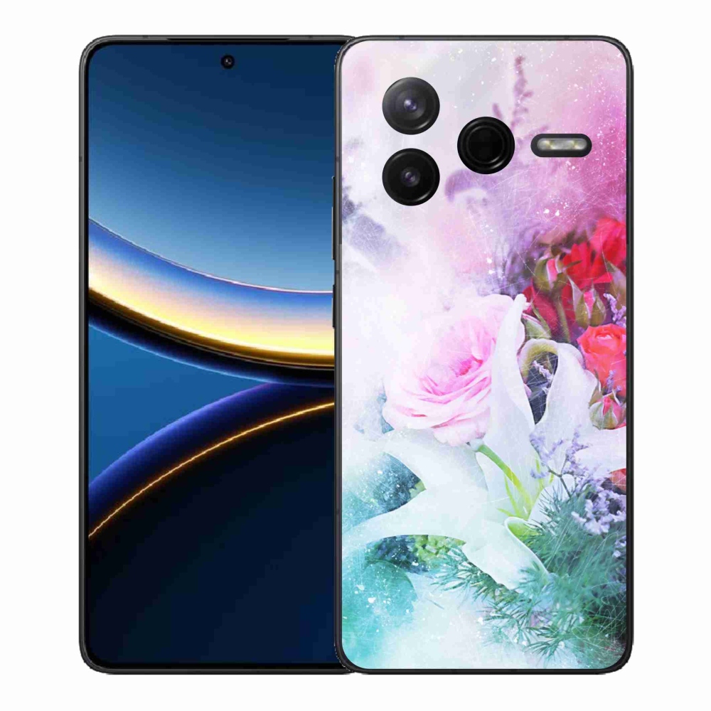 Gélový kryt mmCase na Xiaomi Poco F7 Pro - kvety 4
