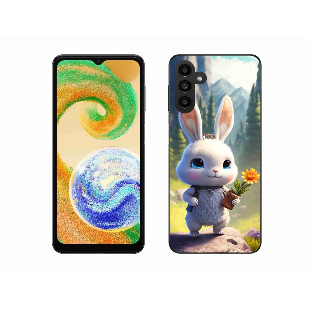 Gélový kryt mmCase na Samsung Galaxy A04s (164.7x76.7x9.1mm) - roztomilý zajačik