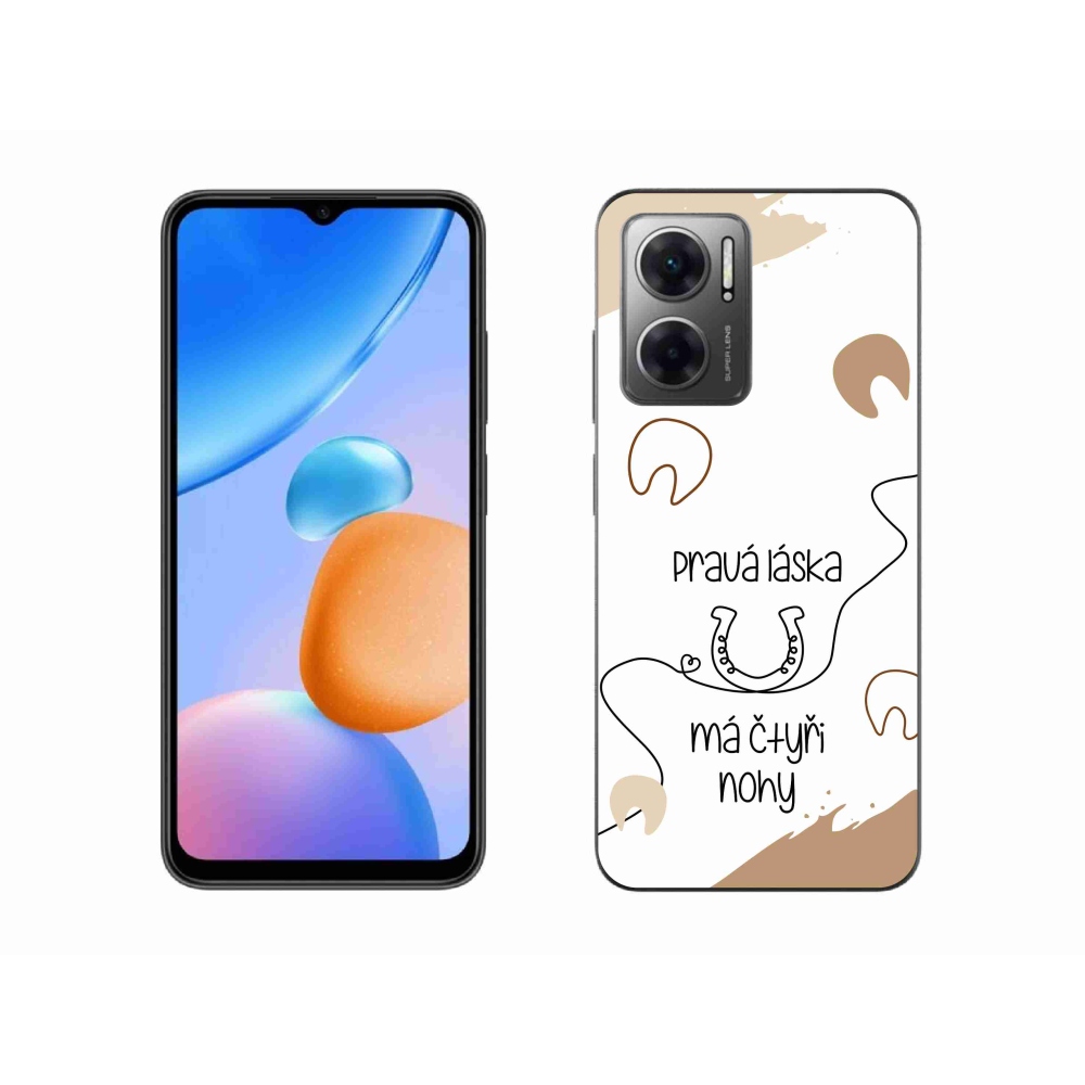 Gélový kryt mmCase na Xiaomi Redmi 10 5G - konský motív biele pozadie
