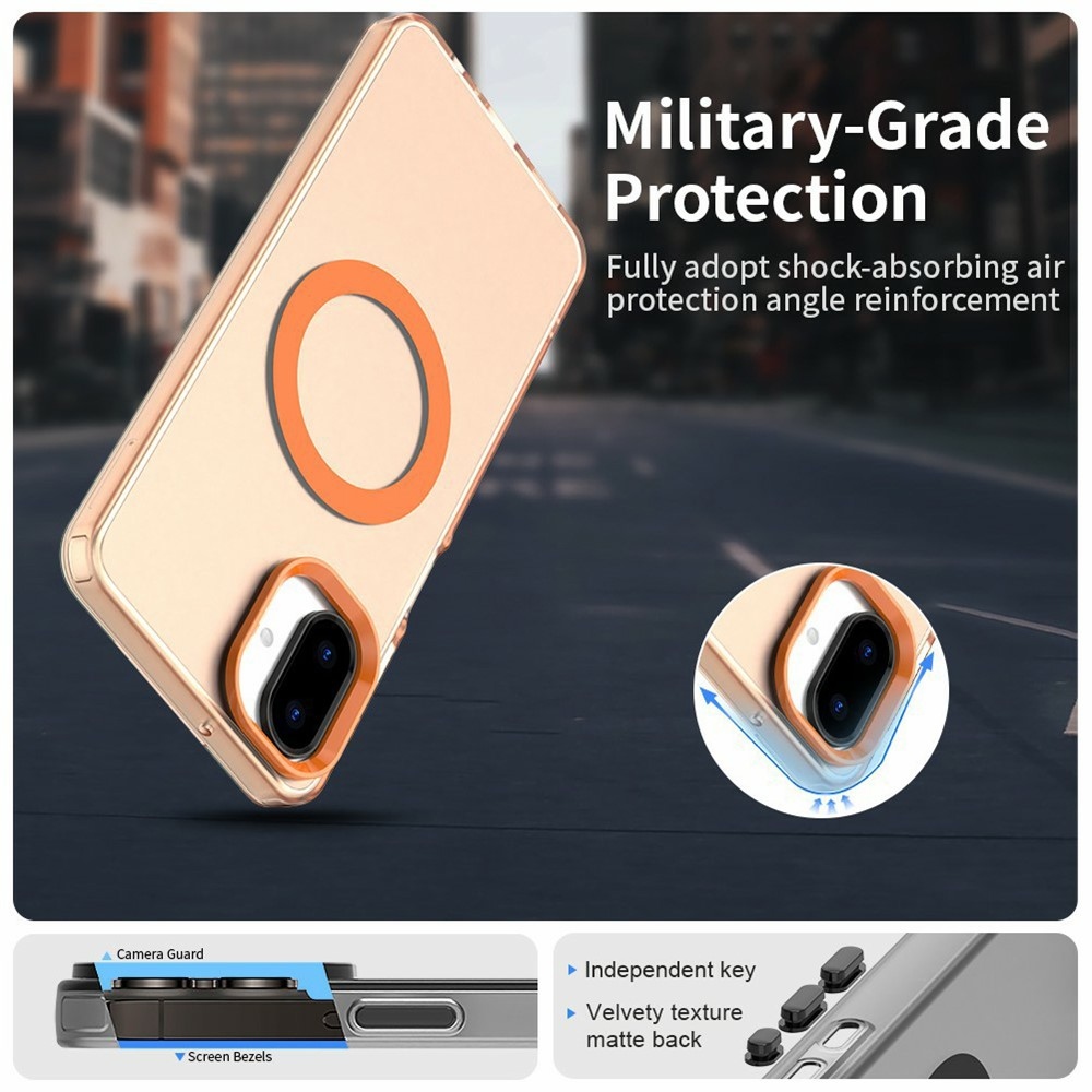 Candy gélový obal MagSafe pre Samsung Galaxy A07 4G - oranžový