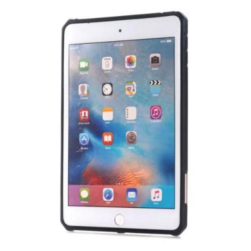 Outdoor dvoudílný gélový/plastový obal pre iPad mini 4 - modrý