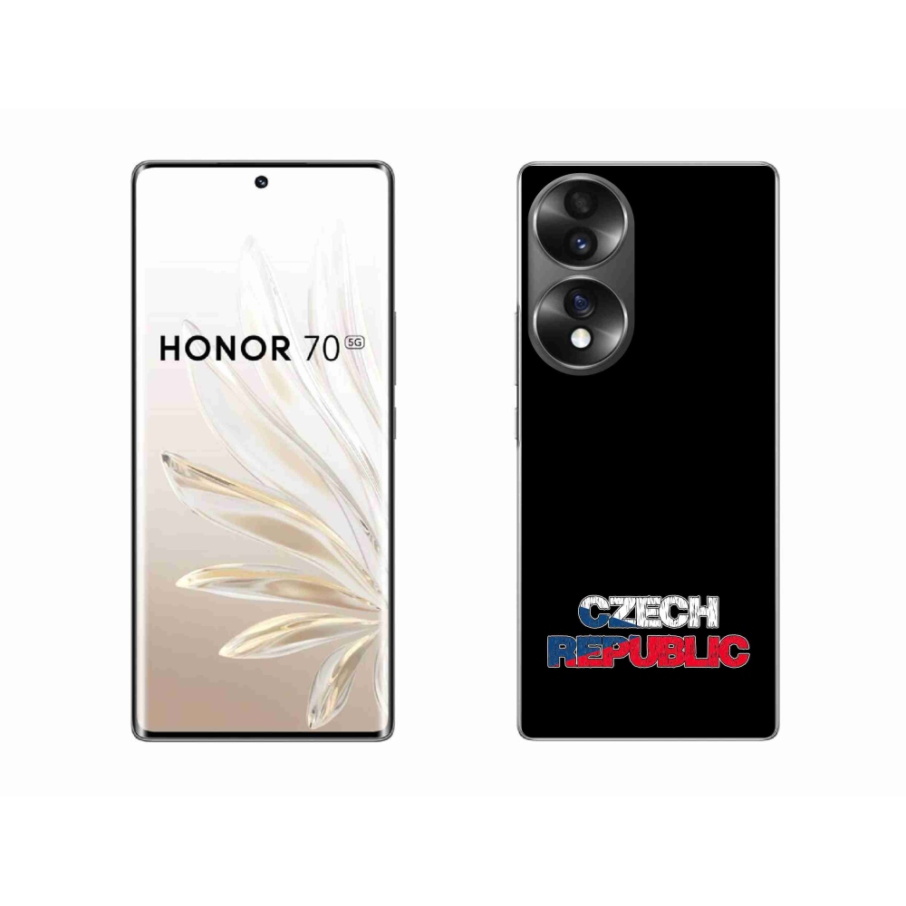 Gélový kryt mmCase na Honor 70 - Czech Republic čierne pozadie