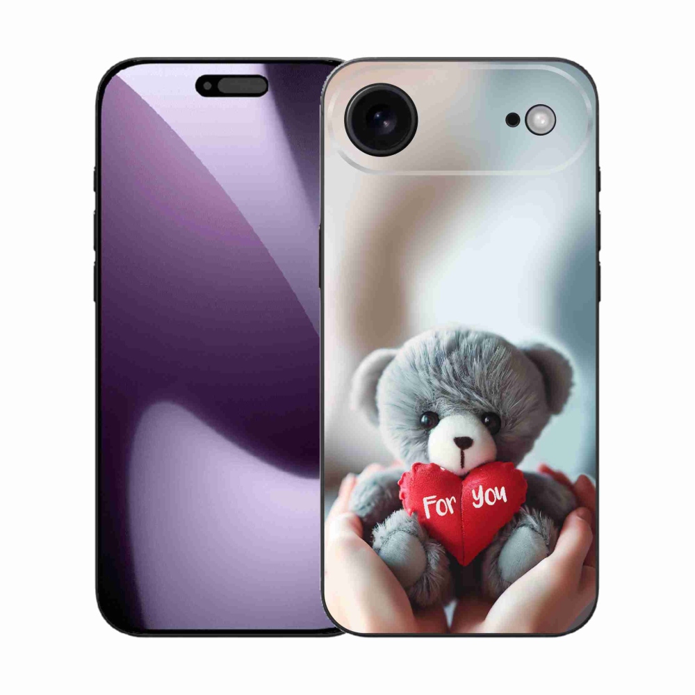 Gélový kryt mmCase na iPhone 17 Air - medvedík pre zamilovaných