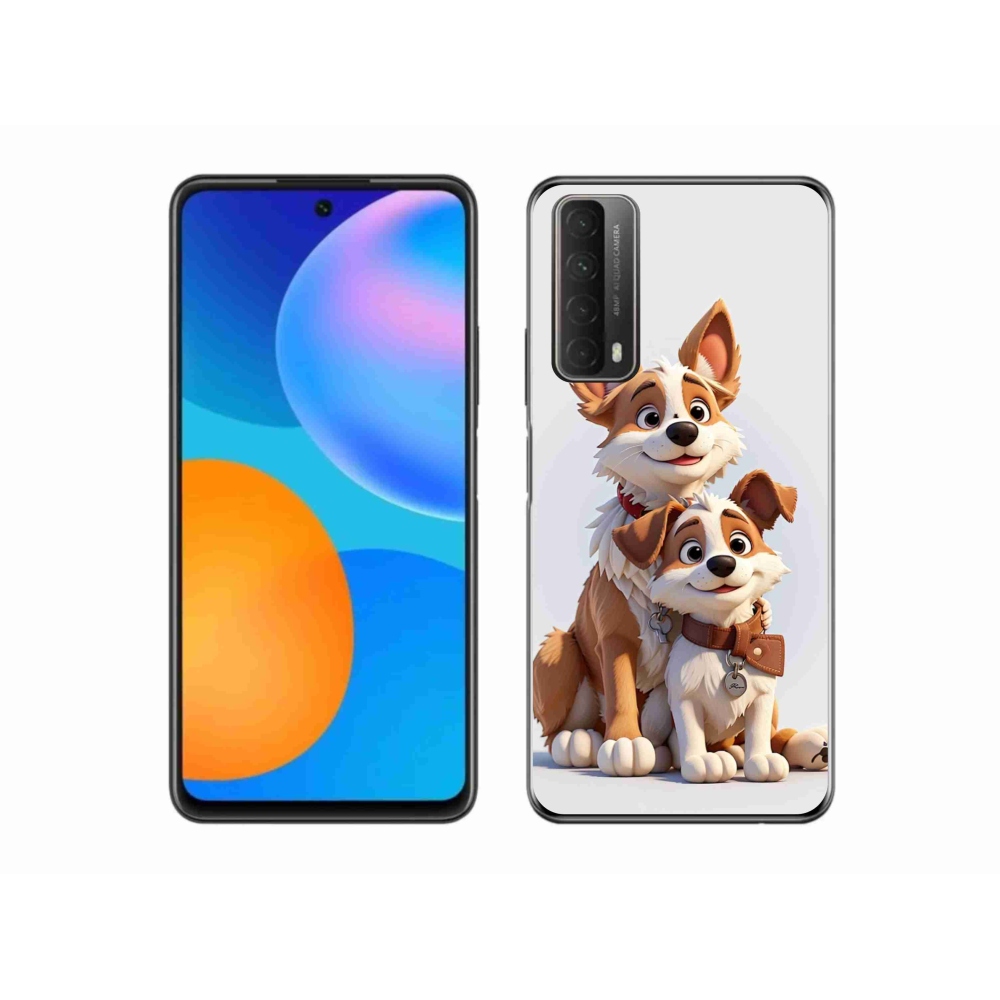 Gelový kryt mmCase na Huawei P Smart (2021) - kreslení psi