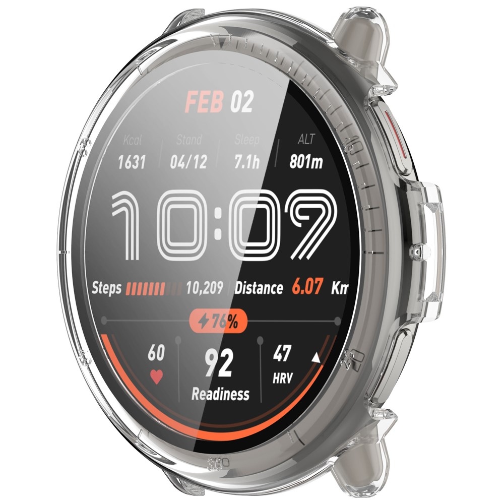 Overall plastové nasadzovacie puzdro s ochranným sklom na Amazfit Active 2 - priehľadné