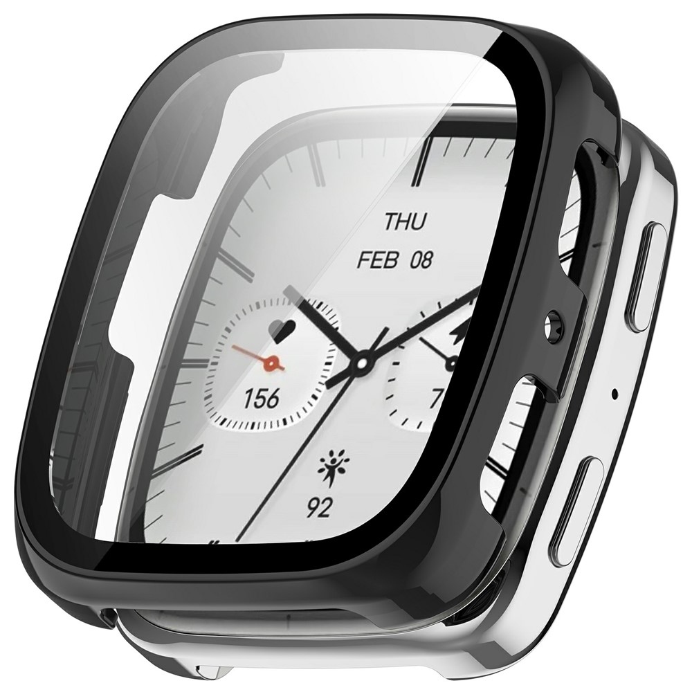 Overall plastové nasadzovacie puzdro s ochranným sklom na Amazfit Active 2 Square - čierne