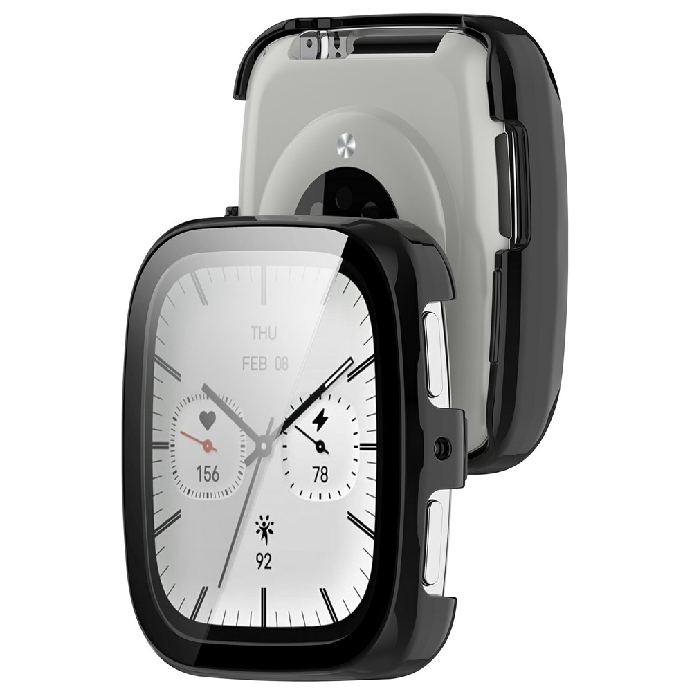 Overall plastové nasadzovacie puzdro s ochranným sklom na Amazfit Active 2 Square - čierne