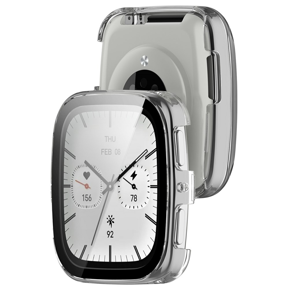 Overall plastové nasadzovacie puzdro s ochranným sklom na Amazfit Active 2 Square - priehľadné