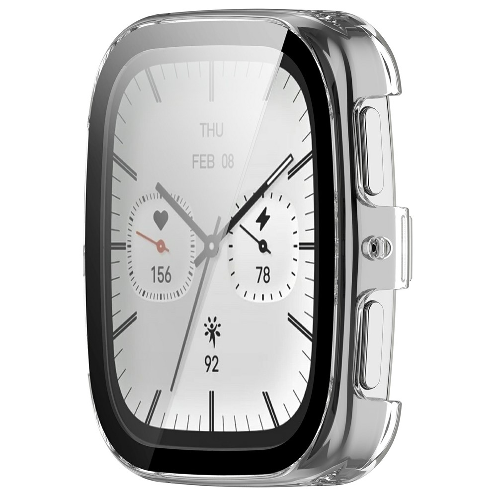 Overall plastové nasadzovacie puzdro s ochranným sklom na Amazfit Active 2 Square - priehľadné