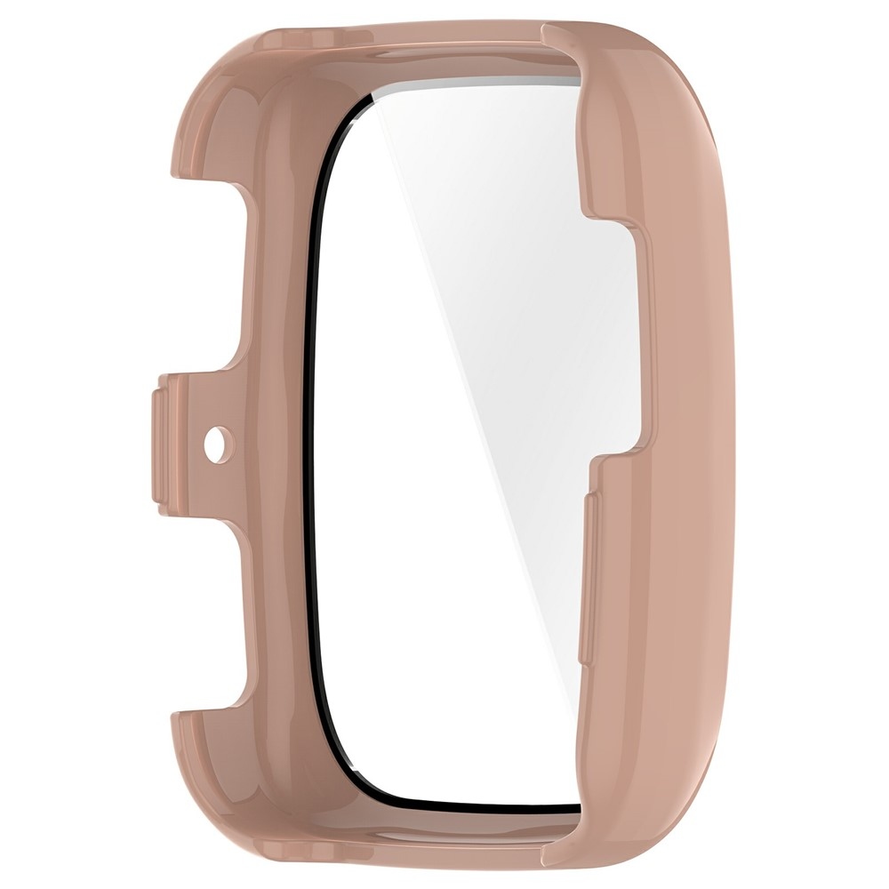 Overall plastové nasadzovacie puzdro s ochranným sklom na Amazfit Active 2 Square - ružové