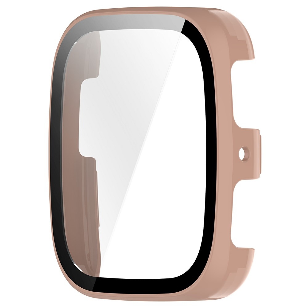 Overall plastové nasadzovacie puzdro s ochranným sklom na Amazfit Active 2 Square - ružové