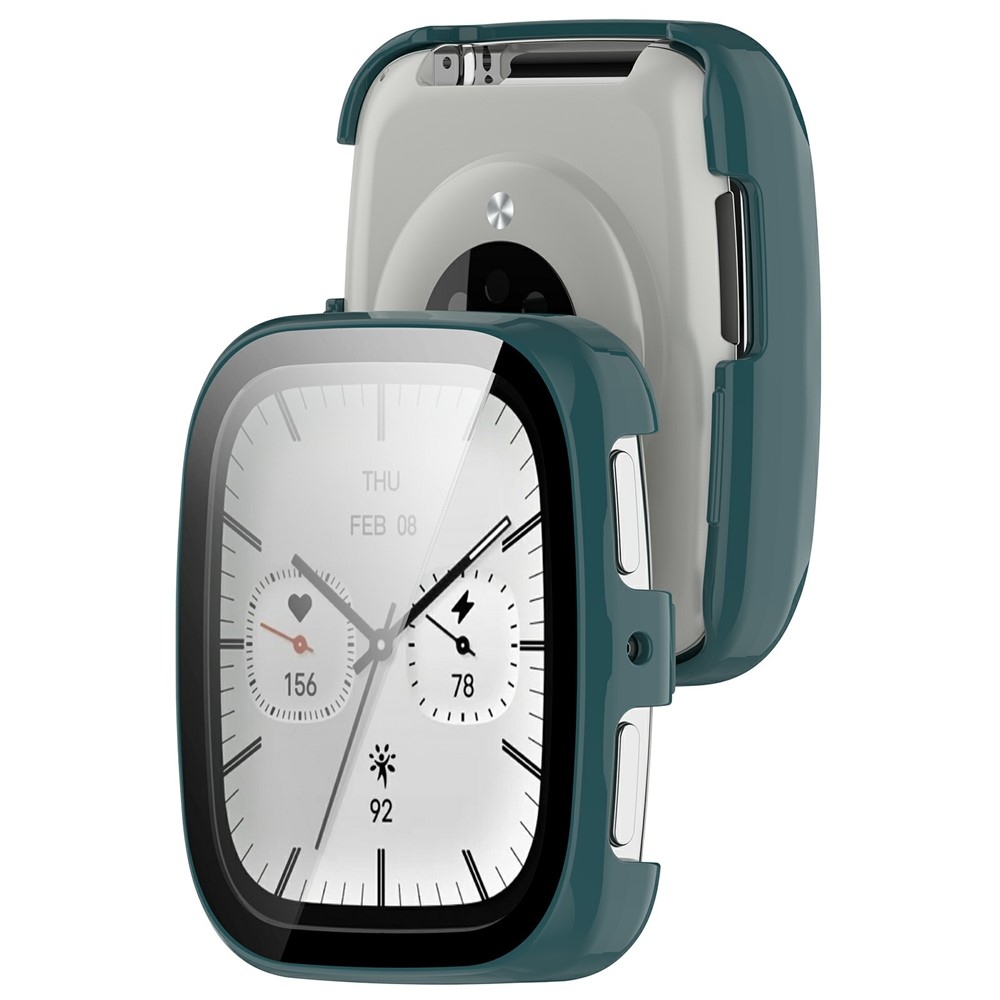Overall plastové nasadzovacie puzdro s ochranným sklom na Amazfit Active 2 Square - zelené