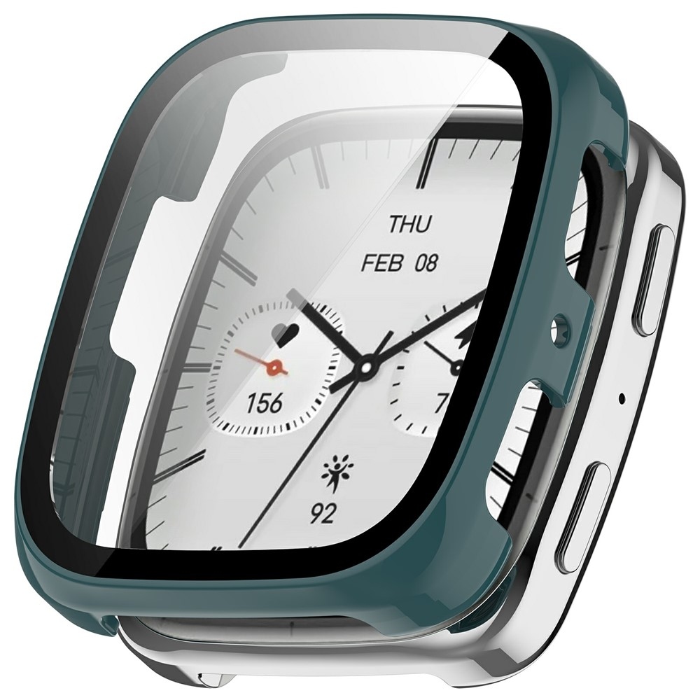 Overall plastové nasadzovacie puzdro s ochranným sklom na Amazfit Active 2 Square - zelené