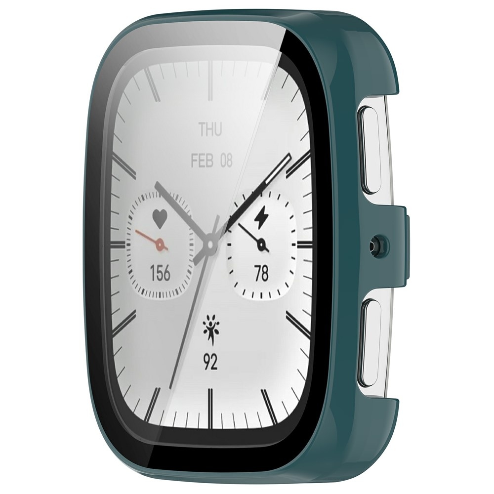 Overall plastové nasadzovacie puzdro s ochranným sklom na Amazfit Active 2 Square - zelené