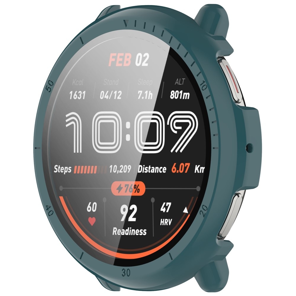 Overall plastové nasadzovacie puzdro s ochranným sklom na Amazfit Active 2 - zelené