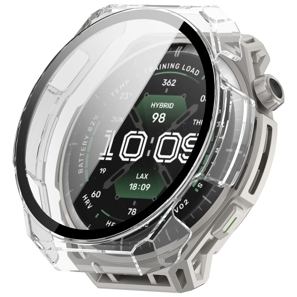 Overall plastové nasadzovacie puzdro s ochranným sklom na Amazfit Balance 3 - transparentné