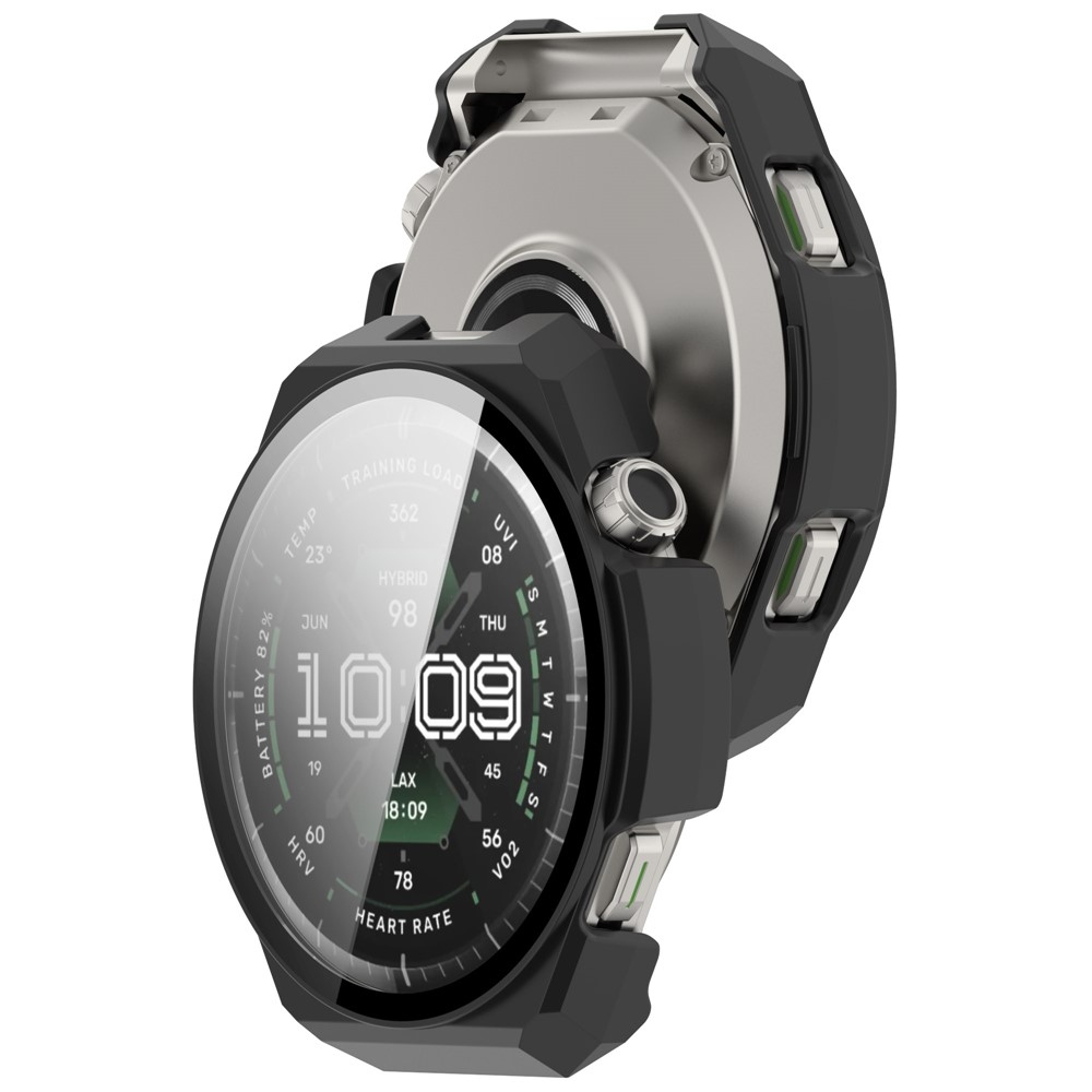 Overall plastové nasadzovacie puzdro s ochranným sklom na Amazfit Balance 3 - čierne