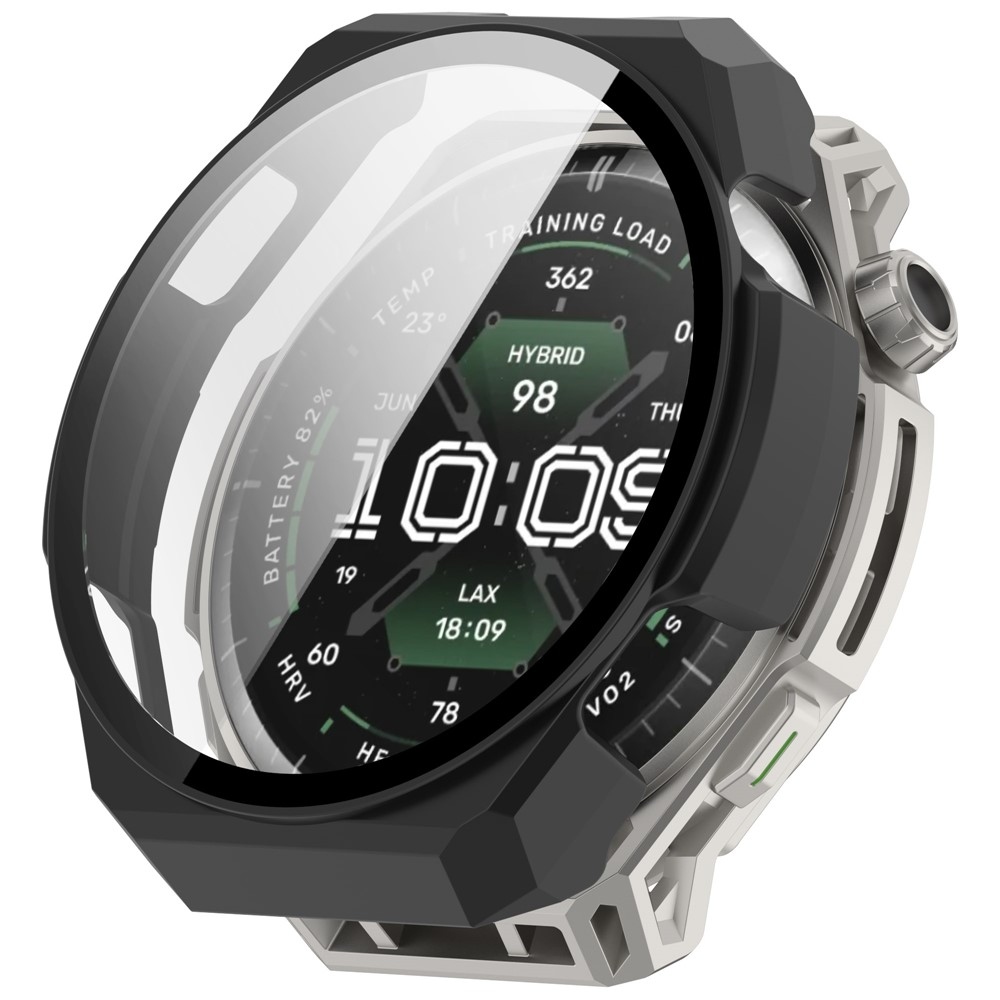 Overall plastové nasadzovacie puzdro s ochranným sklom na Amazfit Balance 3 - čierne