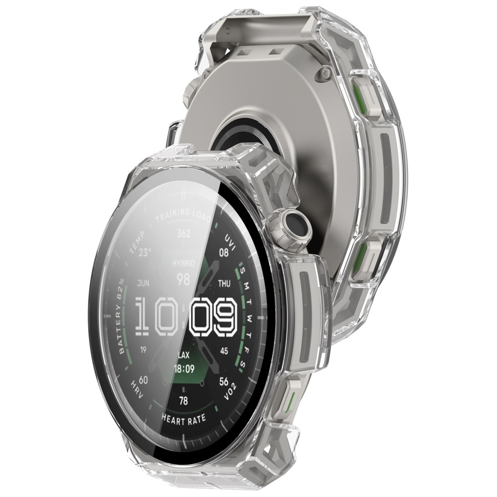 Overall plastové nasadzovacie puzdro s ochranným sklom na Amazfit Balance 3 - transparentné