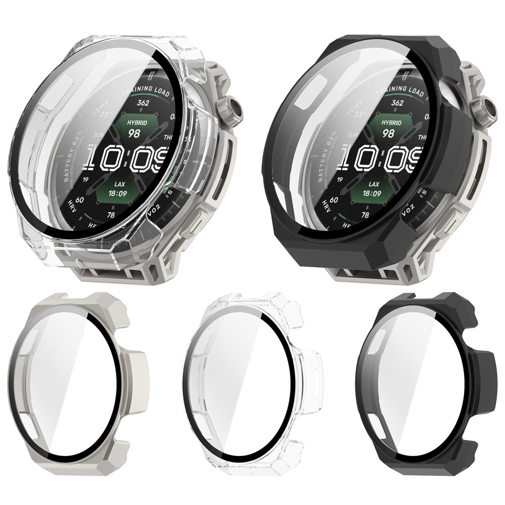 Overall plastové nasadzovacie puzdro s ochranným sklom na Amazfit Balance 3 - šedé