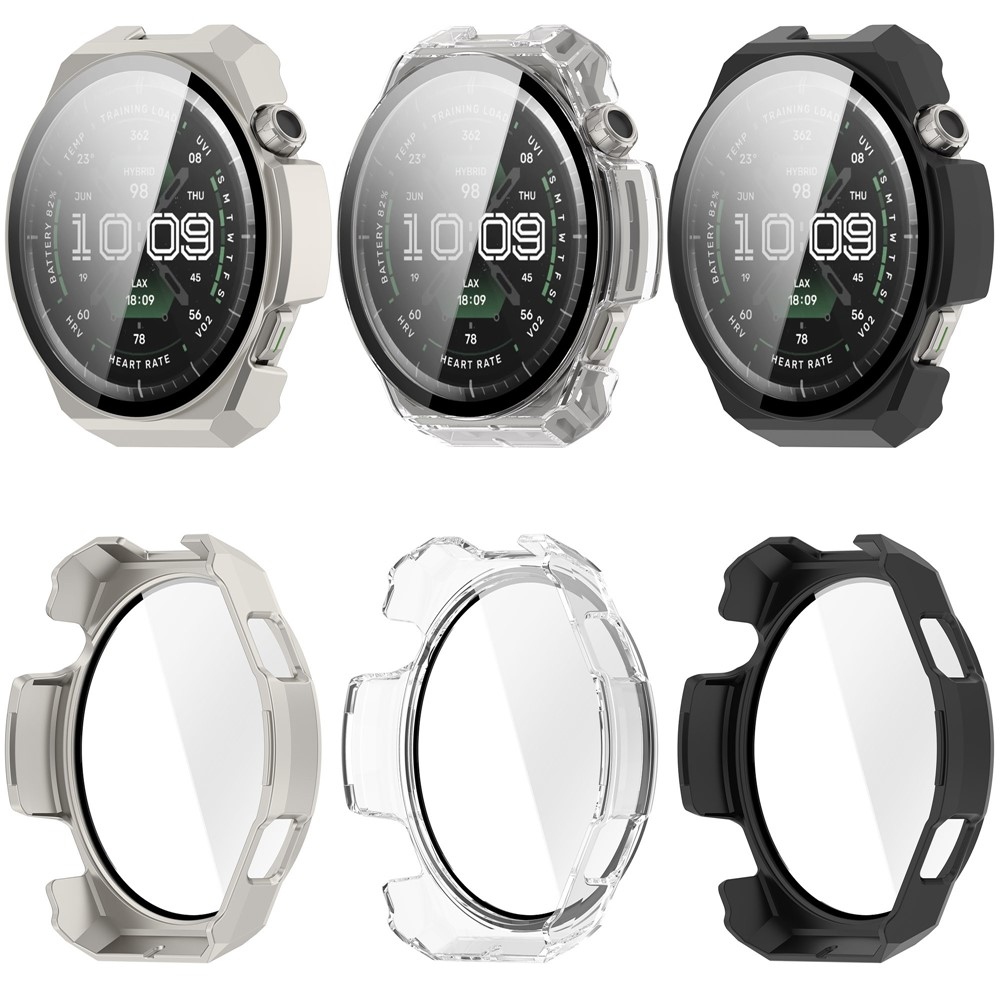 Overall plastové nasadzovacie puzdro s ochranným sklom na Amazfit Balance 3 - šedé