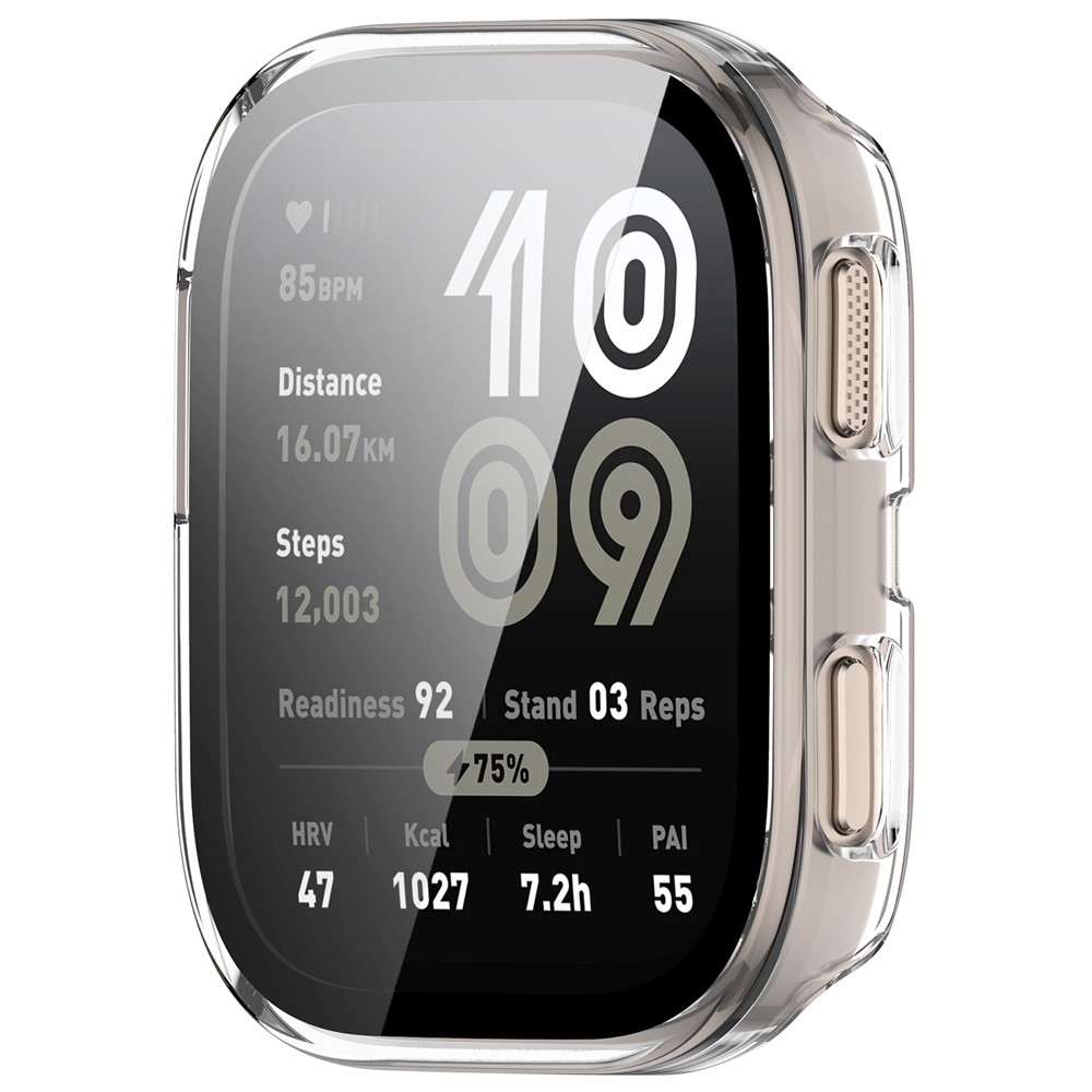 Overall plastové nasadzovacie puzdro s ochranným sklom na Amazfit Bip 6 - priehľadné