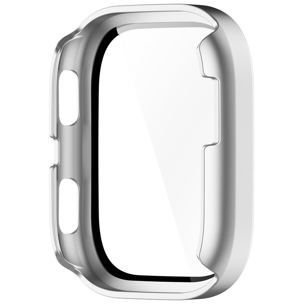 Overall plastové nasadzovacie puzdro s ochranným sklom na Amazfit Bip 6 - strieborné