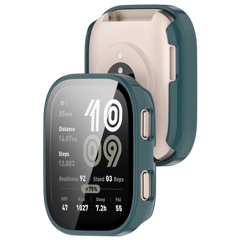 Overall plastové nasadzovacie puzdro s ochranným sklom na Amazfit Bip 6 - zelené